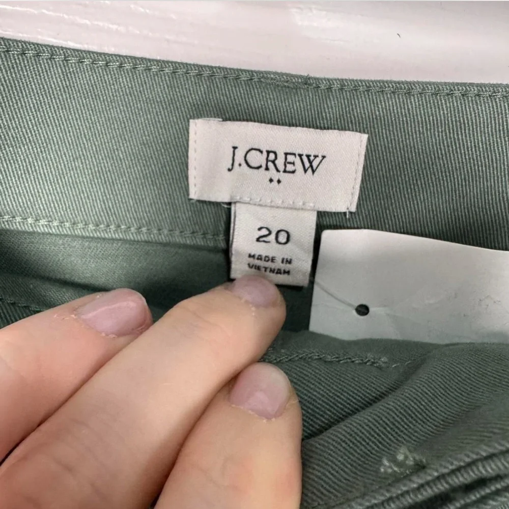 NWT J.Crew‎ Factory Womens Stretch Knee Length Pencil Skirt Sage Green
